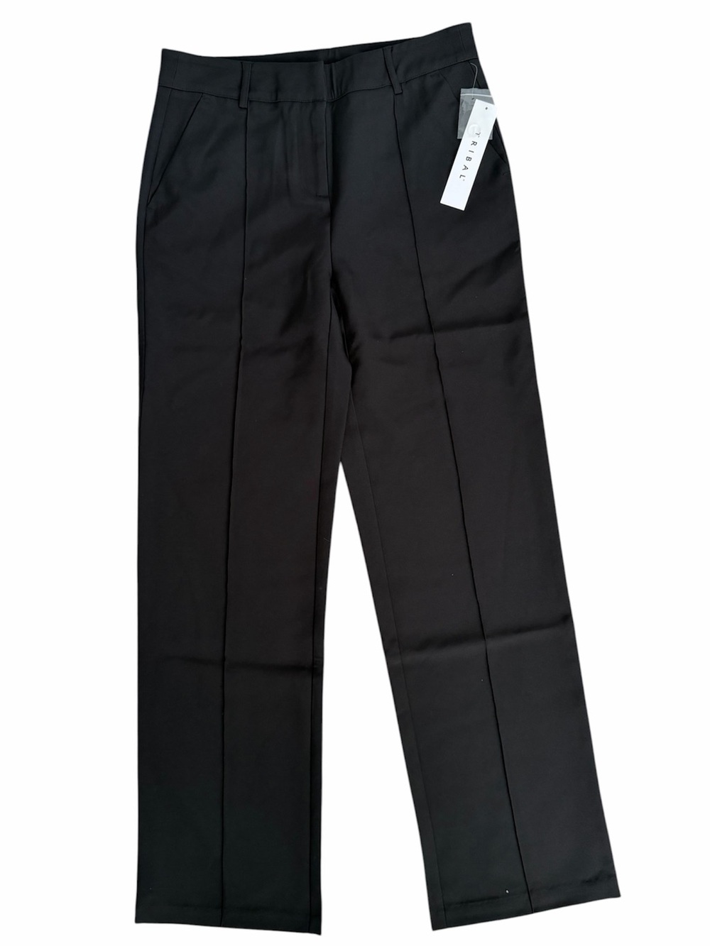 Tribal Womenโs Pull-On Trousers Black Straight Leg Work Pants Size 0 NWT